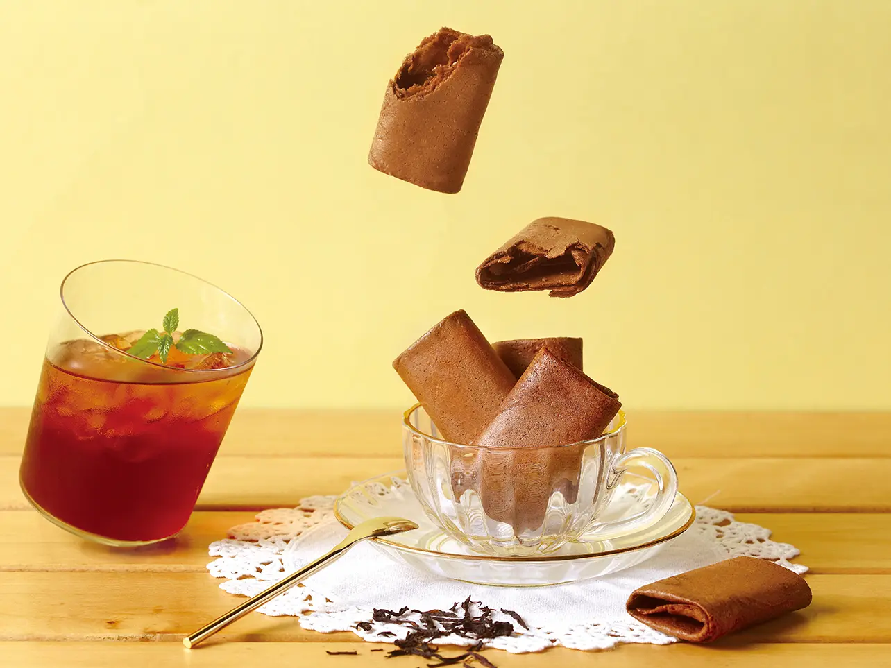 圖5 錫蘭紅茶薄捲餅，濃郁紅茶與優雅乳香、溫潤蛋香完美融合